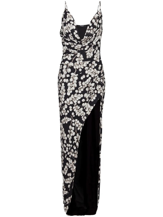 Redcurrant Print Long Dress