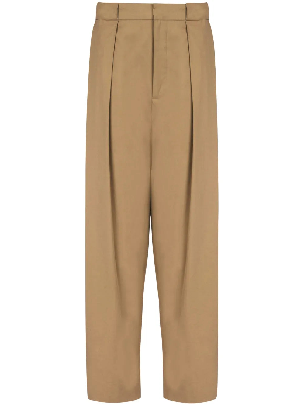 Pleated Cotton Trousers