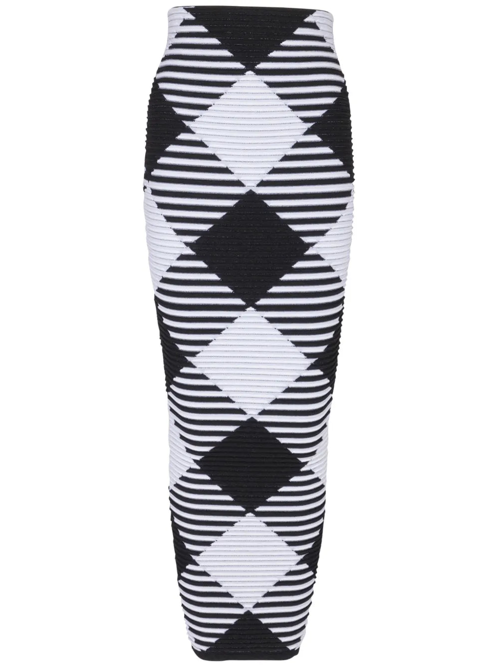 Gingham Pattern Midi-Skirt