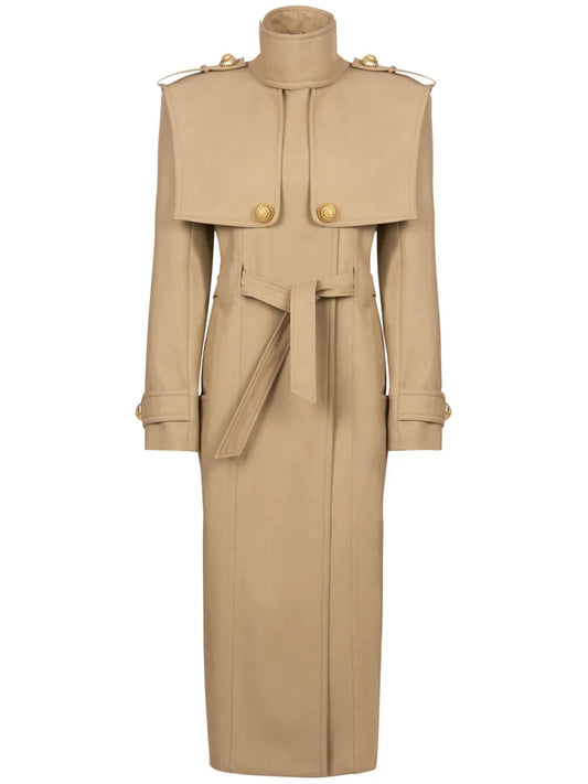 Belted Cotton Trench Coat