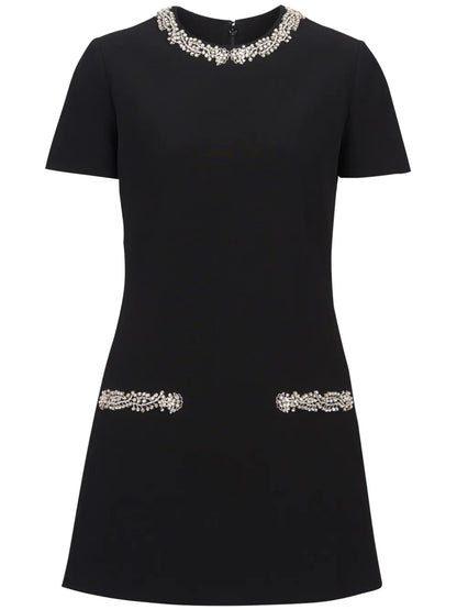 Embroidered Shift Dress