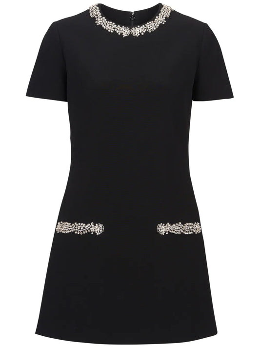 Embroidered Shift Dress