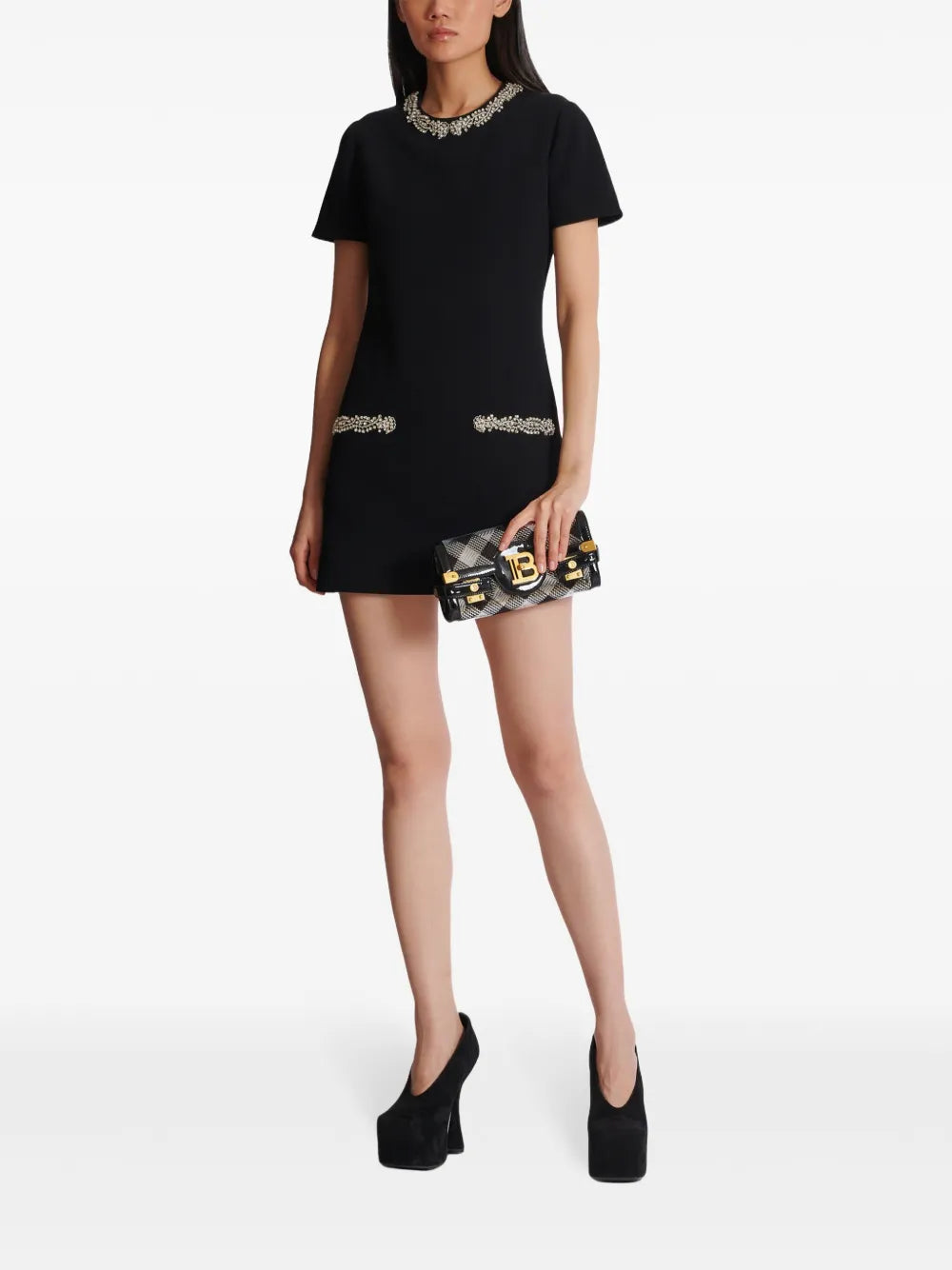 Embroidered Shift Dress