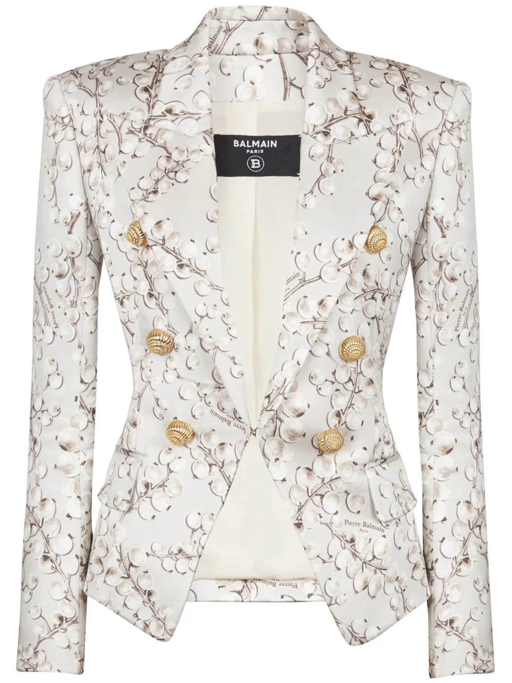 Redcurrant-Print Satin Blazer