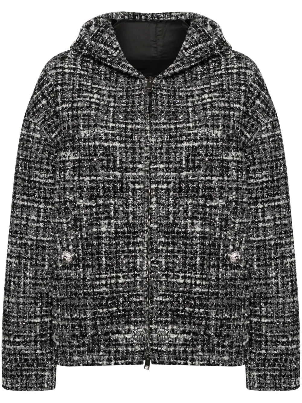 Hooded Tweed Jacket