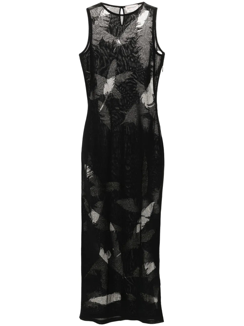 Feather-Intarsia Pencil Dress