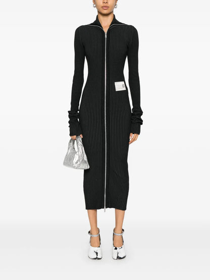 Logo-Patch Midi Dress
