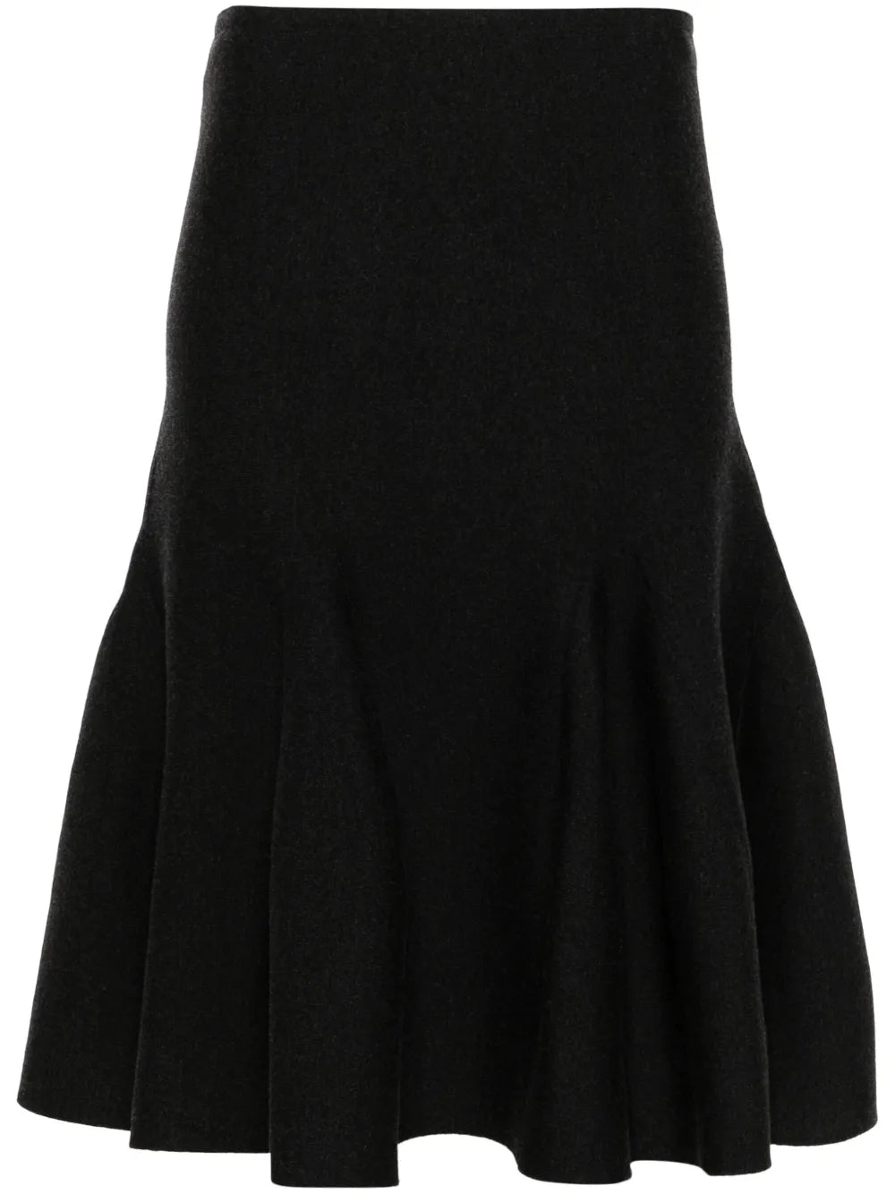 Godet Knit Midi Skirt