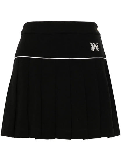 Monogram Pleated Skirt