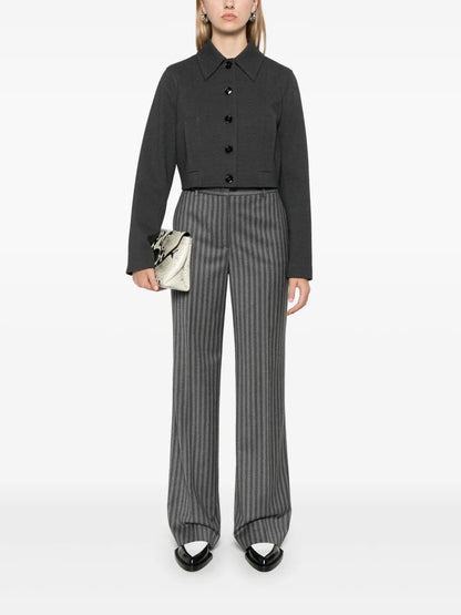 Single-Breasted Cropped Jacket