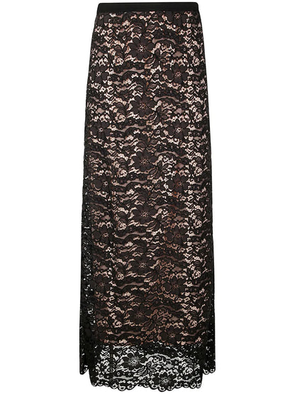 Floral-Lace Maxi Skirt