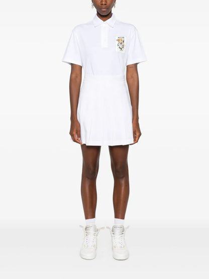 Teddy Bear Print Polo Top