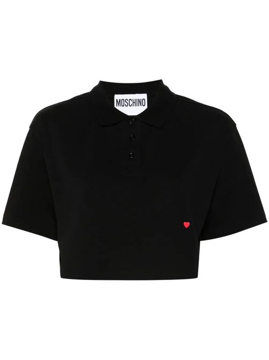 Heart-Motif Polo Shirt