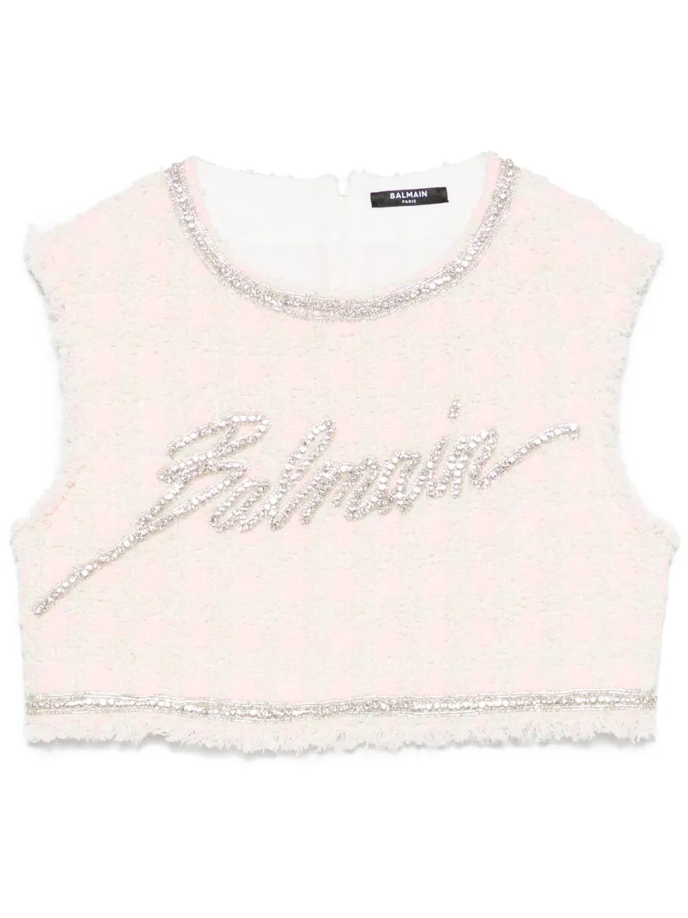 Crystal-Embellished Cropped Top