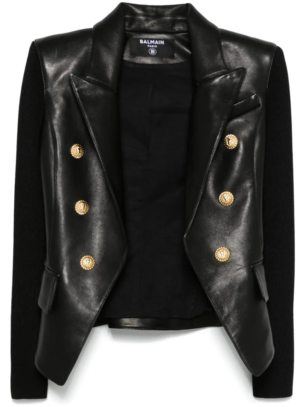 6-Button Leather Jacket
