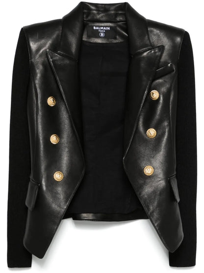 6-Button Leather Jacket
