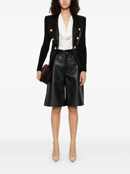 6-Button Leather Jacket