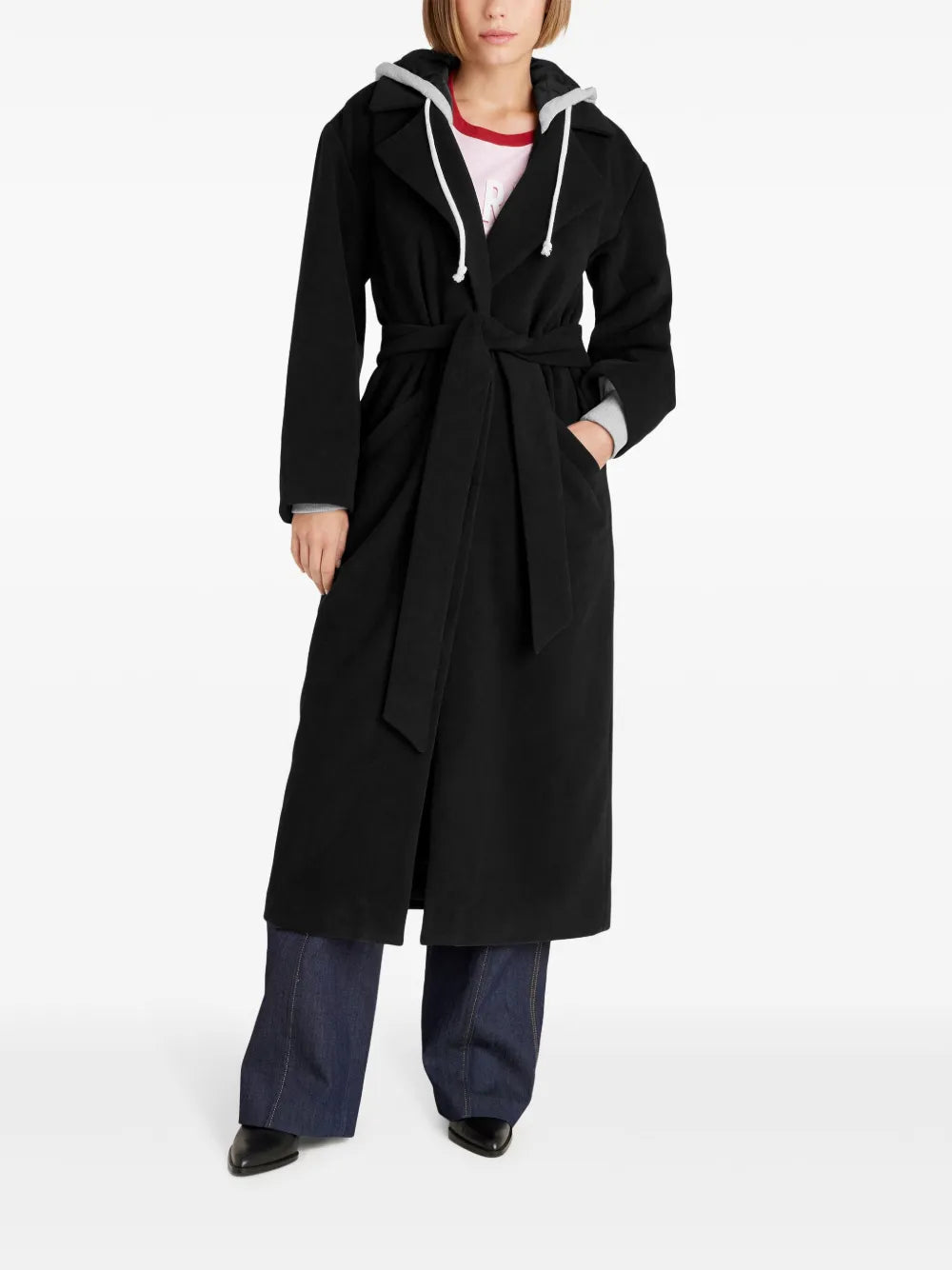 Hooded Belted Coat