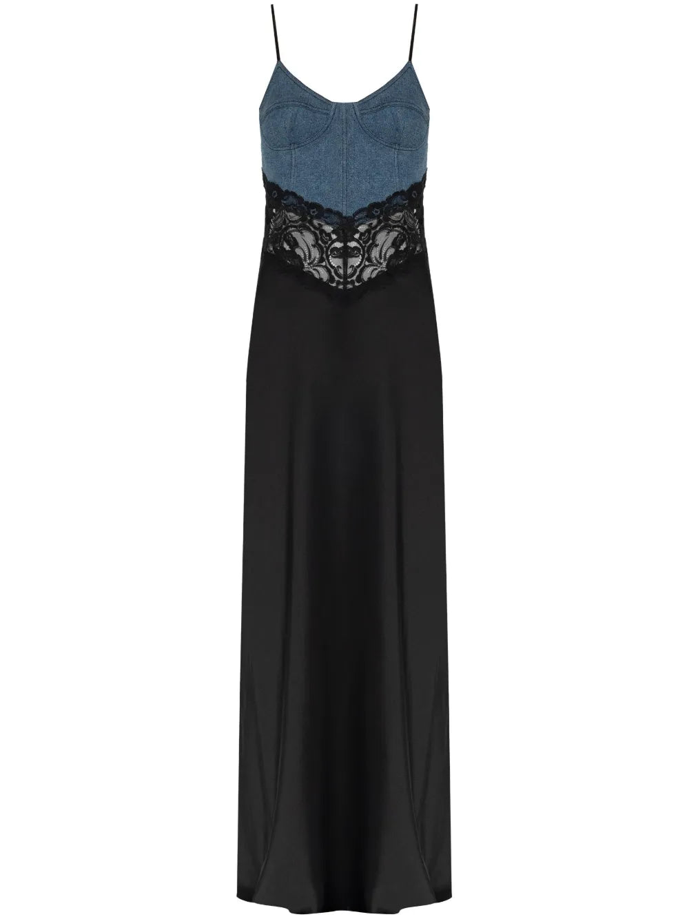 Panelled Satin Gown