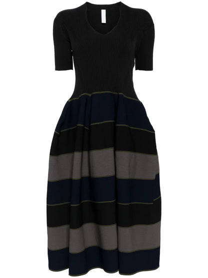 Pottery Stand-Up Collar Dress