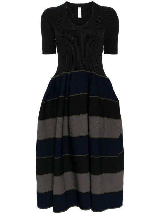 Pottery Stand-Up Collar Dress