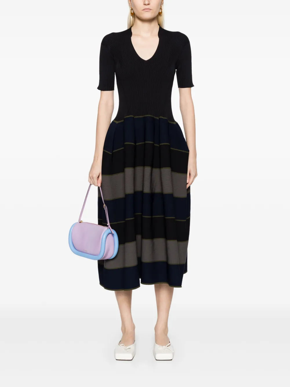 Pottery Stand-Up Collar Dress