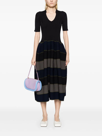 Pottery Stand-Up Collar Dress