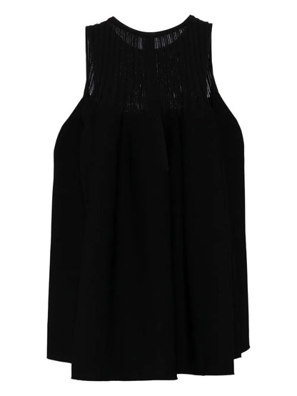 Pottery Sleeveless Bust-Flared Top