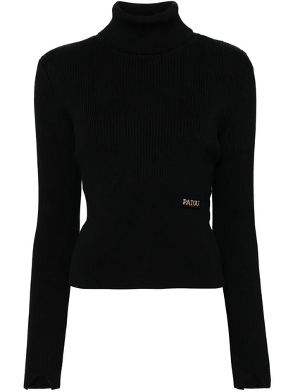 Ribbed Roll-Neck Sweater