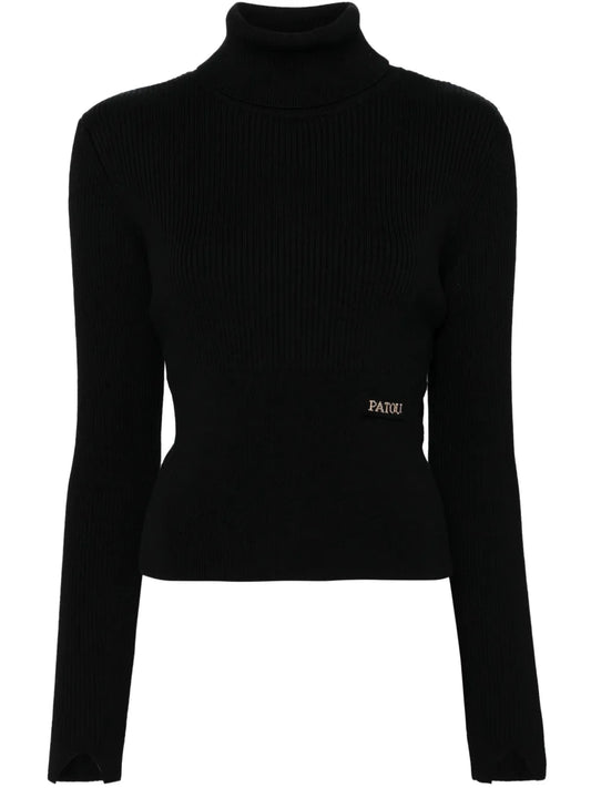 Ribbed Roll-Neck Sweater