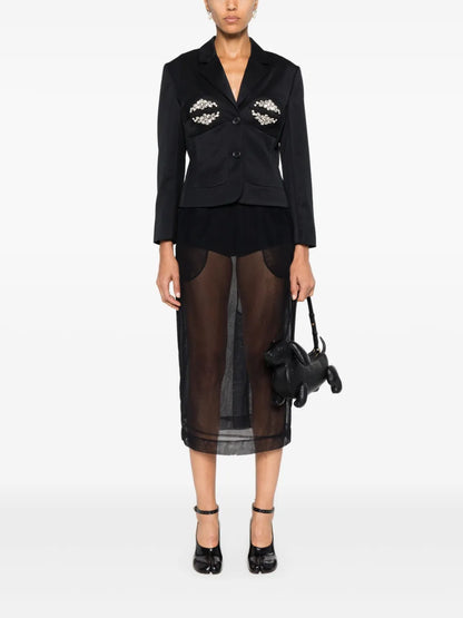Crystal-Embellished Blazer