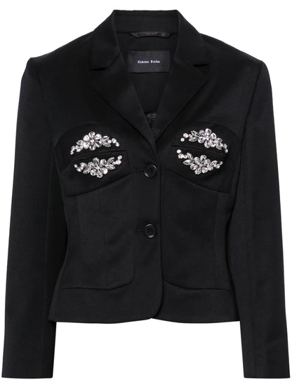 Crystal-Embellished Blazer
