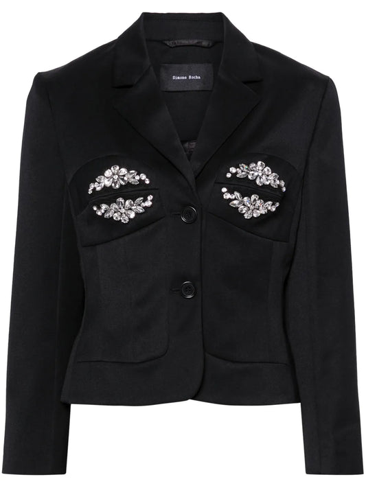 Crystal-Embellished Blazer