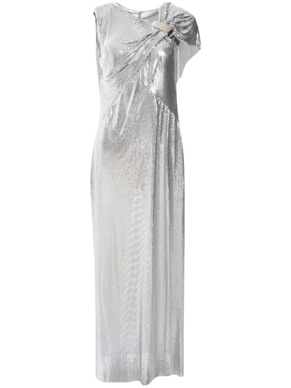 Metallic Mesh Gown