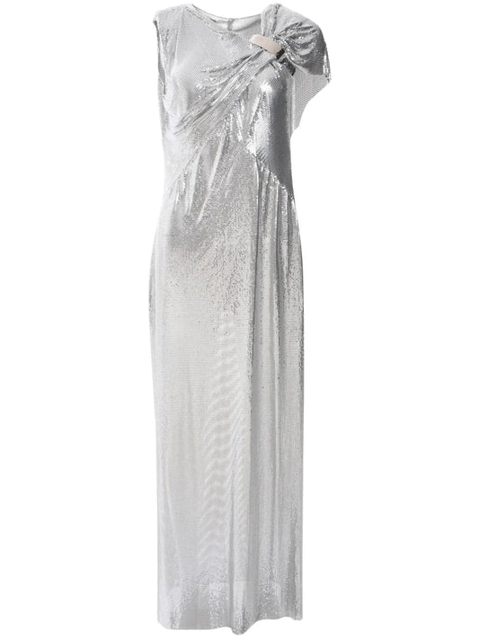 Metallic Mesh Gown