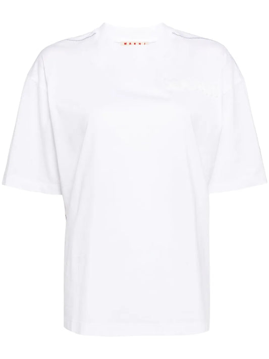 Padded-Logo Organic-Cotton T-Shirt