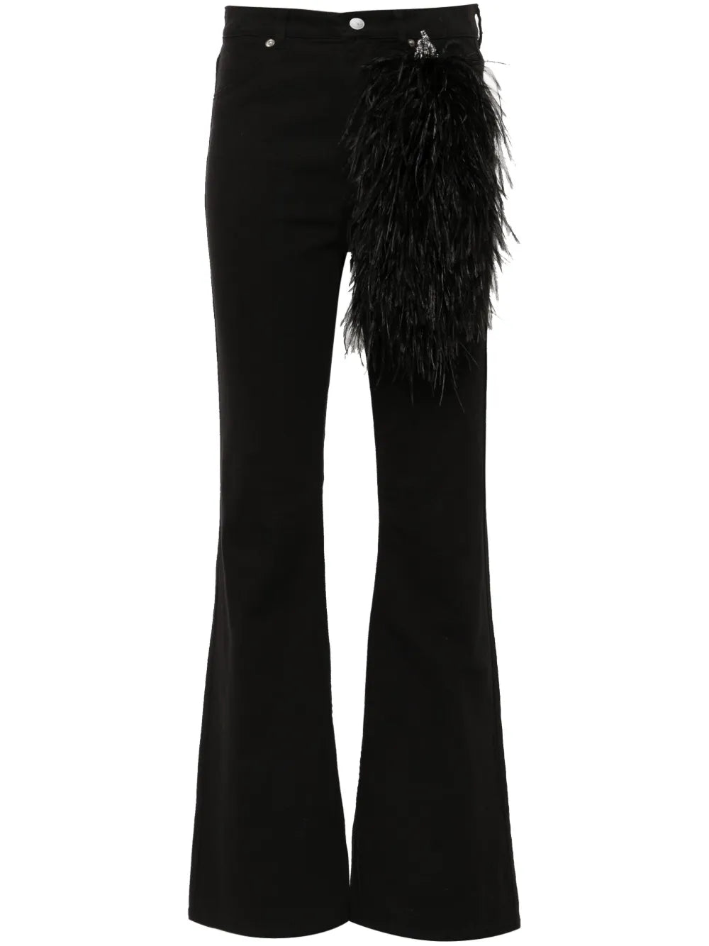 Feather-Detail Jeans