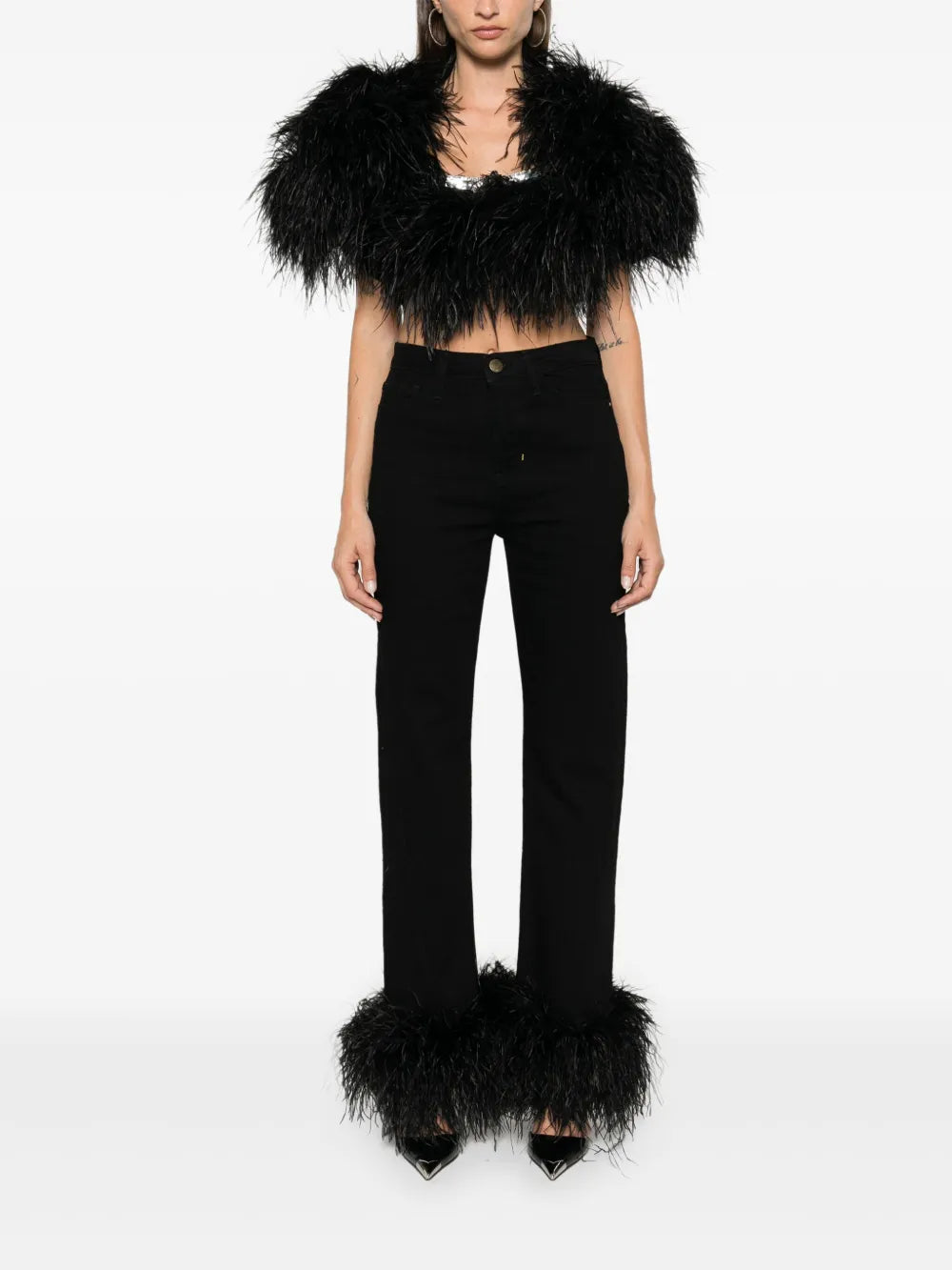 Feather-Detailing Top
