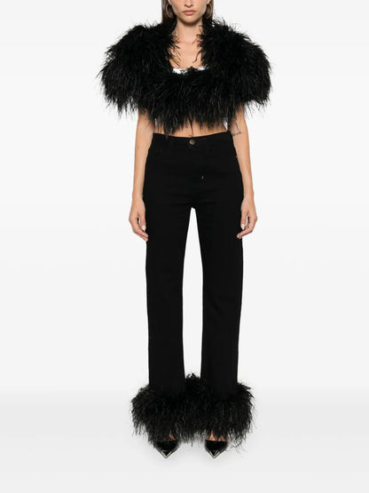 Feather-Detailing Top