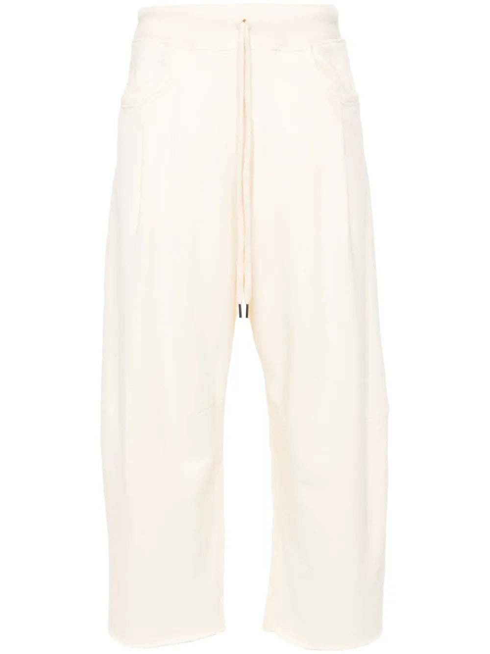 Pleated Cropped Track Pants