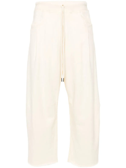 Pleated Cropped Track Pants