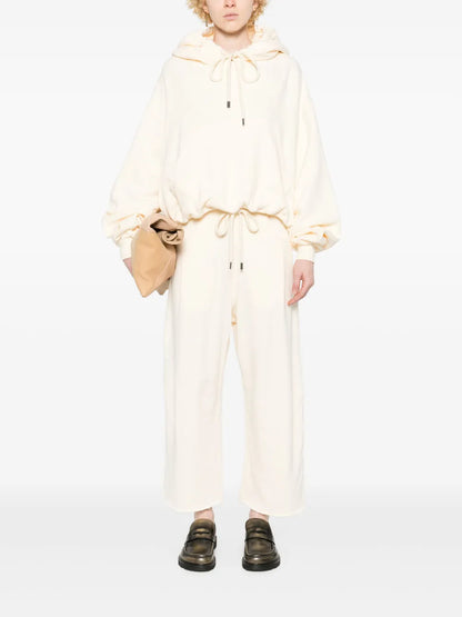 Pleated Cropped Track Pants