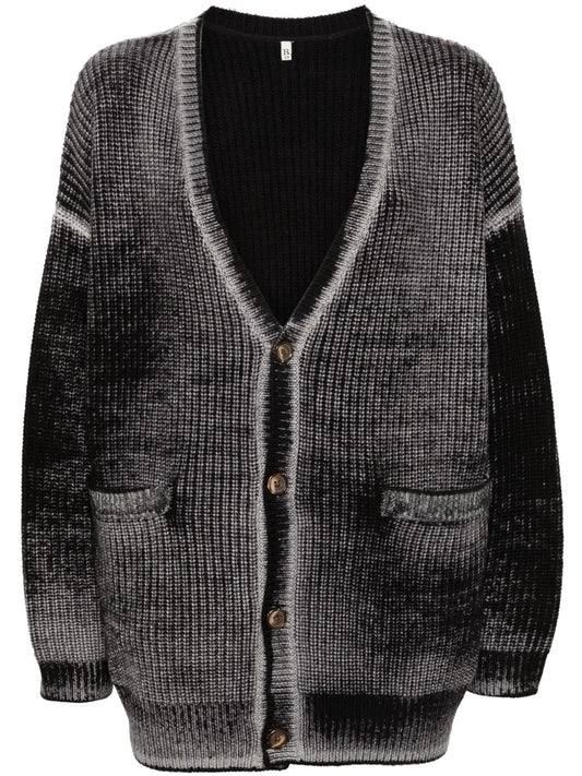 Faded-Effect Cardigan