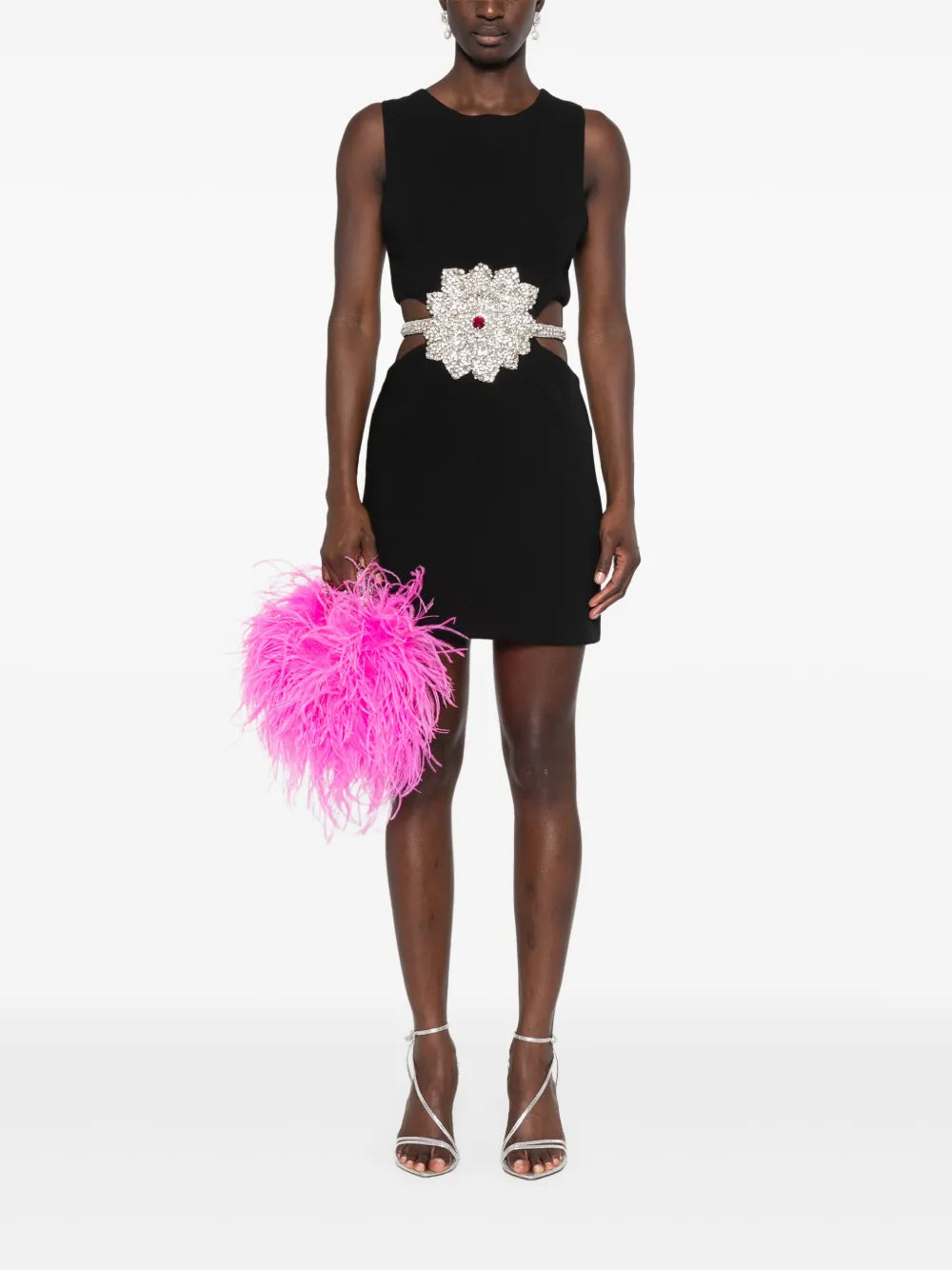 Crystal-Embellished Mini Dress