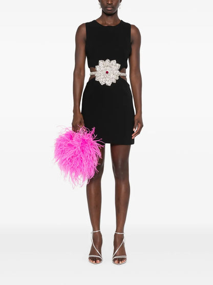 Crystal-Embellished Mini Dress