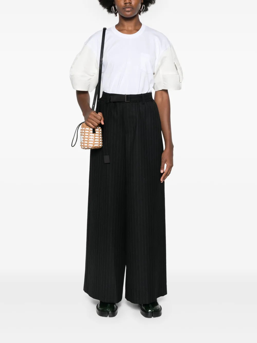 Pinstriped Palazzo Pants