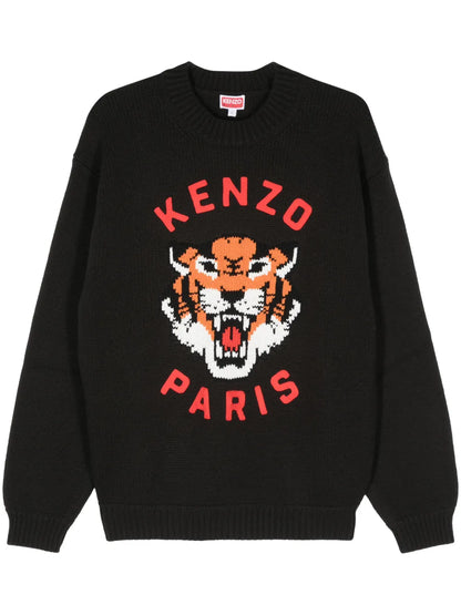 Lucky Tiger-Intarsia Sweater