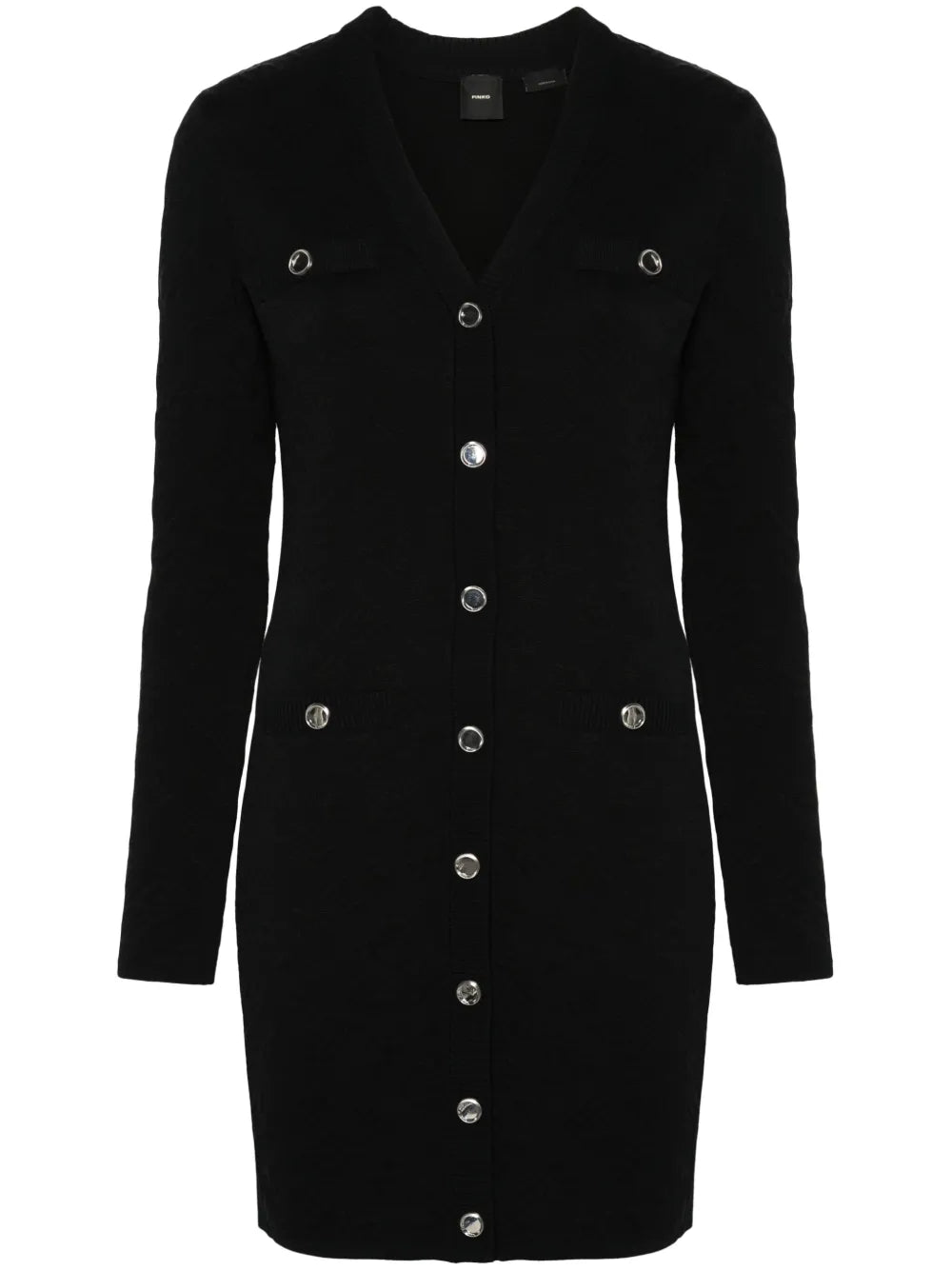 Jacquard-Logo Cardigan Dress