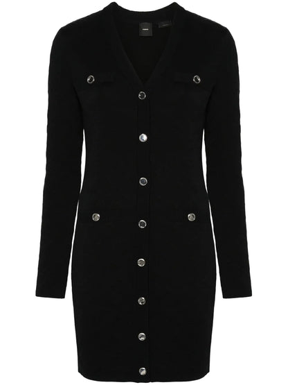 Jacquard-Logo Cardigan Dress