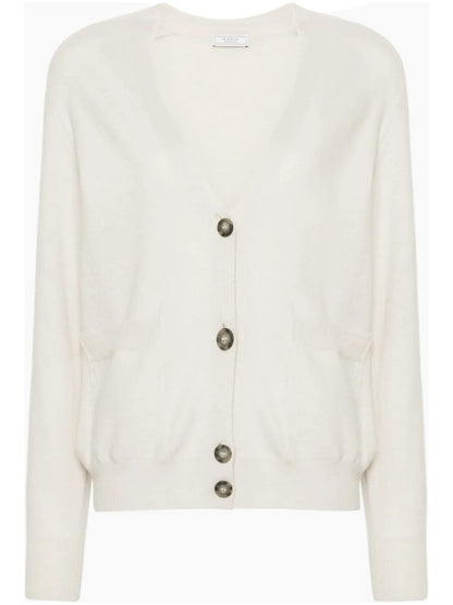 V-Neck Buttoned Cardigan